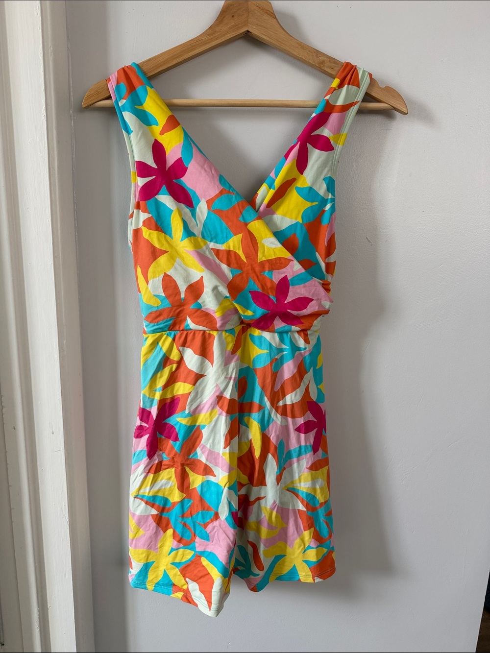 Lands' End Multicolor Floral Print Women's bathing suit